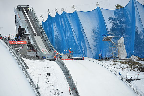 The normal ski jumping hill used in the championships.