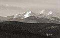 Notch Mountain centered, with Mount of the Holy Cross to right. Viewed from the NNE near Vail, Colorado.