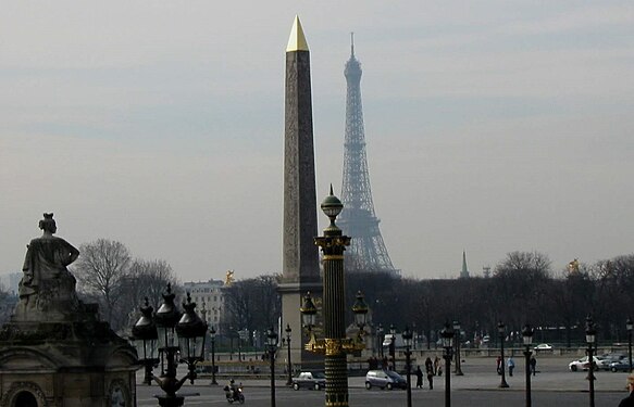 Luksor Obelisk and Eiffel Tower