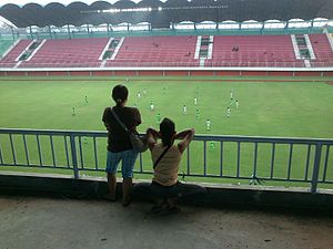 PSS Sleman fans at Maguwoharjo Stadium.jpeg