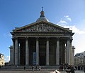 Rectiliniar image of the front of the Panthéon de Paris. Created with Hugin, and then touched up with the GIMP (sky)