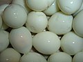 Peeled Japanese quail eggs