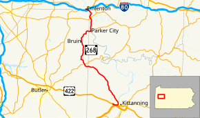 Pennsylvania Route 268 map.svg