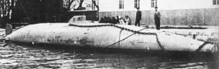 The experimental Peral Submarine, 1888