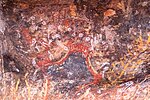 Schilderingen in het Nationaal park Uluṟu–Kata Tjuṯa, Centraal-Australië