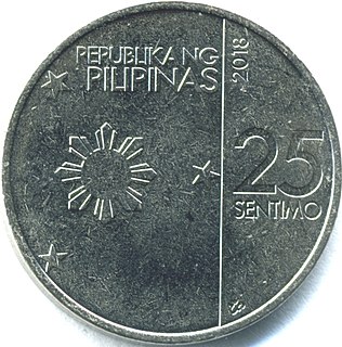 Philippine twenty-five-centavo coin