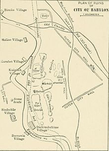 220px Plan of Ruins of Babylon 1905