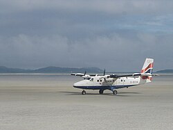 Loganairin Twin Otter Barran lentoasemalla