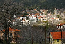 Platres, seen in the winter.