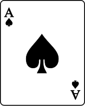 Spielkarte Ace of Spades (Pik-Ass)