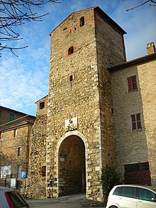 The main gate of Compignano