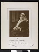 Fredrikke Nielsen 74 years old. Greeting to the married author couple Hulda and Arne Garborg, dated 20. December 1911. The National Library.