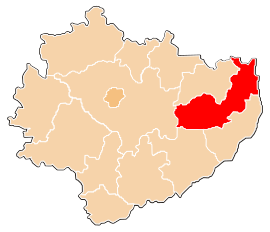 Poloha powiatu v rámci Svätokrížskeho vojvodstva
