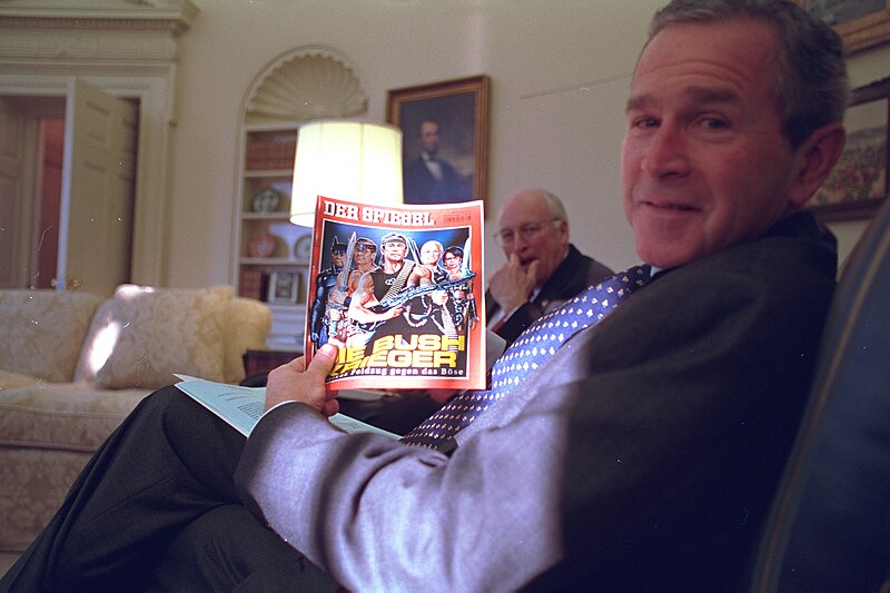 File:President Bush and Vice President Cheney in the Oval Office (18015552044).jpg
