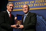 With President George W. Bush, 2008