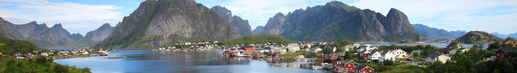 The village Reine in the Lofoten islands