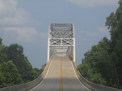Red River LA 2 Bridge,[13] not the Jimmie Davis Bridge, atop the Red River between Bossier and Caddo parishes near Shreveport