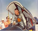 Robert M. White, military aircraft test pilot and a major general in the United States Air Force.[38][4] White broke a number of records with the North American X-15 experimental aircraft during the 1960s, and supervised the design and development of several modern military aircraft.