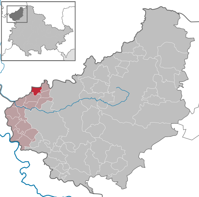 Läget för kommunen Rohrberg i Landkreis Eichsfeld