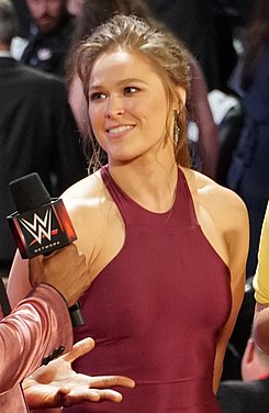 Ronda Rousey at the Hall of Fame event in 2018.