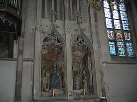 Sépulcre et vitraux de l'église Saint-Marcel de Zetting Moselle France IMG 7309.JPG