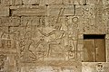Khonsu behind Rameses III offering to Amun, Temple of a million years of Rameses III