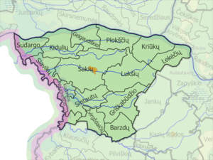 Шакяйское районное самоуправление на карте