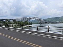 San Juanico Bridge main span view with railings