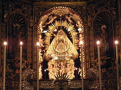 La venerada imagen de la Virgen de las Nieves, patrona de la isla de La Palma.