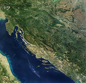 kartta: Kroatian maantiede
