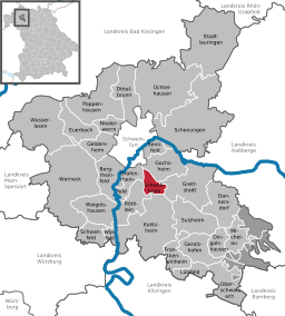 Läget för Schwebheim i Landkreis Schweinfurt