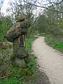 The Scotsman with his Stewarton Bonnet in Lainshaw Woods beside the 2008 improved path.