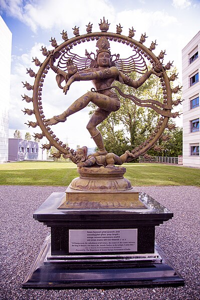 File:Shiva's statue at CERN engaging in the Nataraja dance.jpg