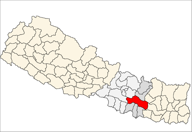 Localização de Sindhuli no Nepal
