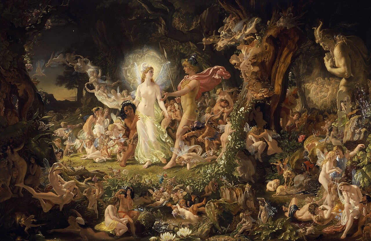 Depiction of the queen and king of the Faeries