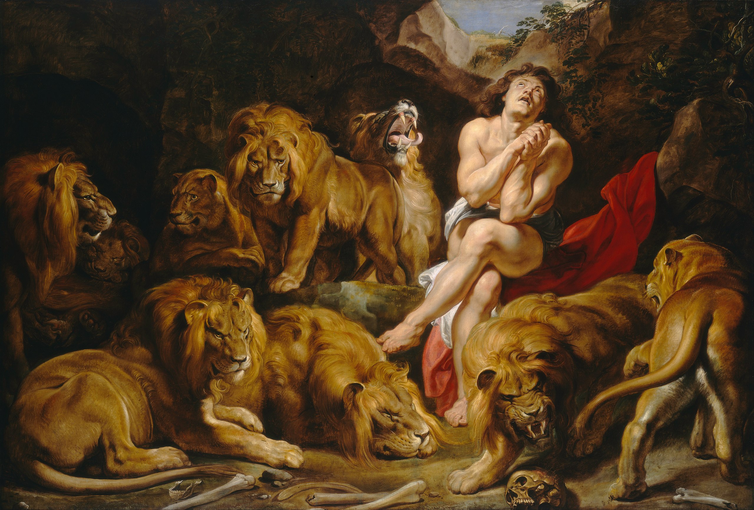 Archivo:Sir Peter Paul Rubens - Daniel in the Lions' Den - Google Art   - Wikipedia, la enciclopedia libre