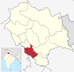 Distretto di Solan – Mappa