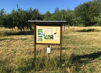 Informationstafel im Sortengarten Medenbach