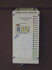 Noise monitoring station at Muir Woods National Monument in California Sound Level Monitor.jpg