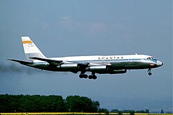 Spantax CV-990 at Basle - June 1976.jpg