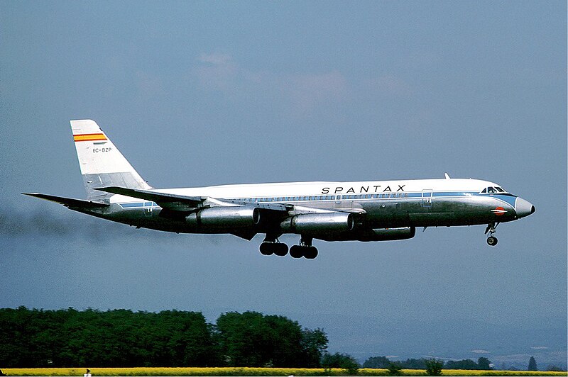 File:Spantax CV-990 at Basle - June 1976.jpg