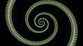 Spiralen, die spiralenenthaltende Spiralen enthalten