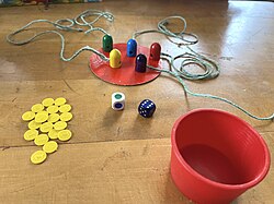 Spielmaterial für Spitz pass auf