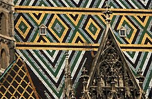 Glazed roof tiles arranged in a pattern on St. Stephen's Cathedral, Vienna, Austria Stephansdom 347730729 c5175b8fb4 b.jpg