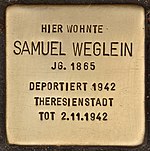 Stolperstein for Samuel Weglein (Erlangen) .jpg