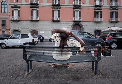 Street vendor, Via Cesario Console, Naples, Italy