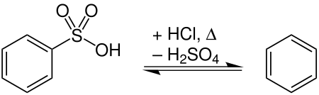 Desulfonierung von Arensulfonsäuren: Elektrophile Substitution der Sulfogruppe durch Protonen