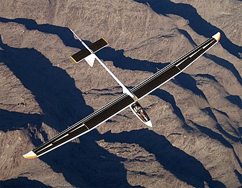 Solar Flight's Sunseeker flying over Southern California's high desert