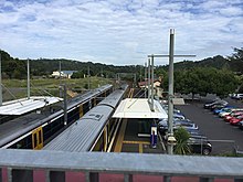 Swanson railway station in Auckland; car park. Swanson 3.JPG