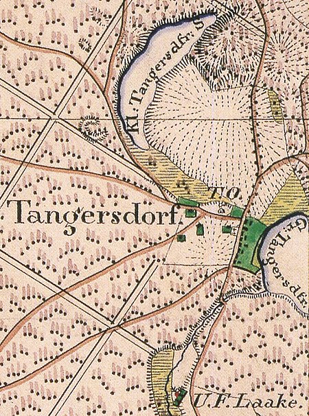 Tangersdorf Urmesstischblatt 2845 1825